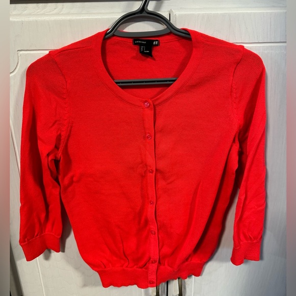 H&M Sweaters - Neon Coral Cardigan